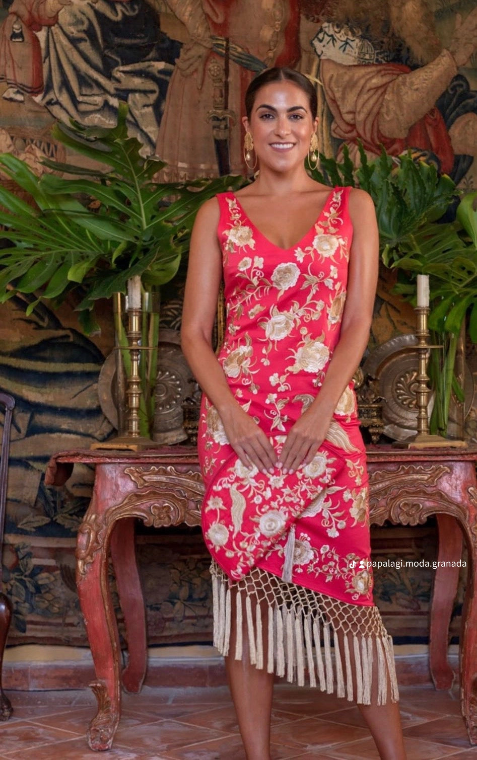 Vestido Flecos Dor