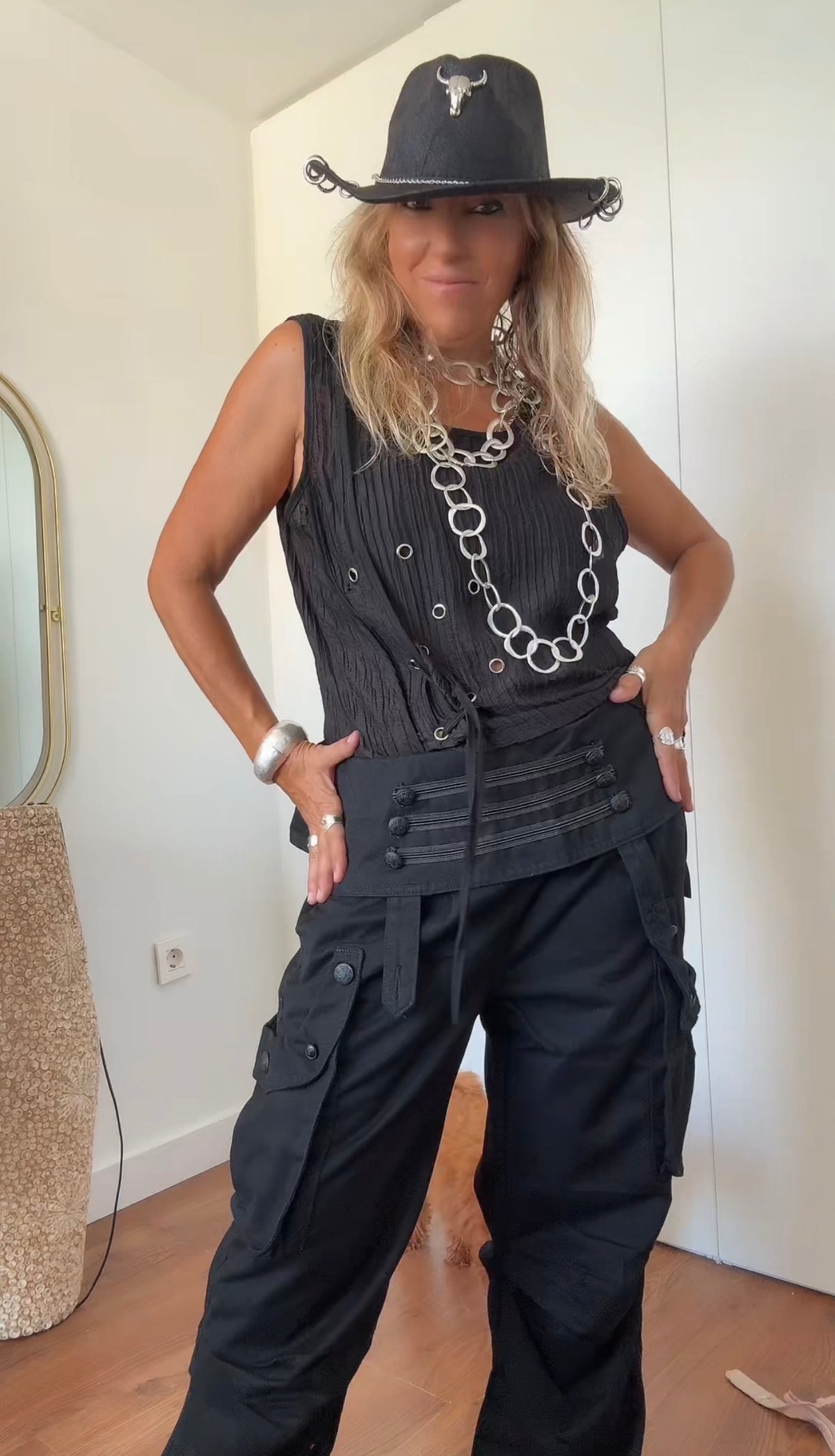 Camisa/chaleco plisada