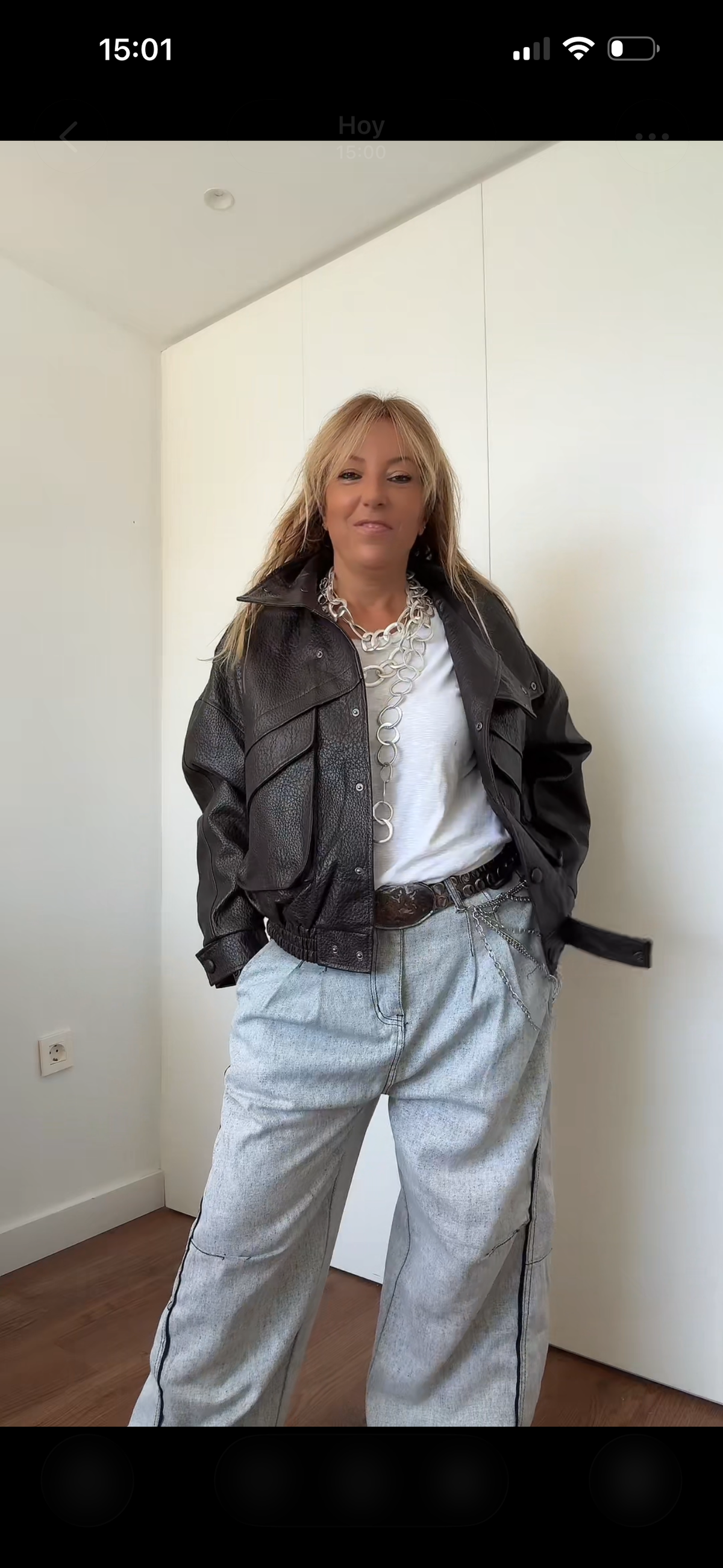Chaqueta polo piel