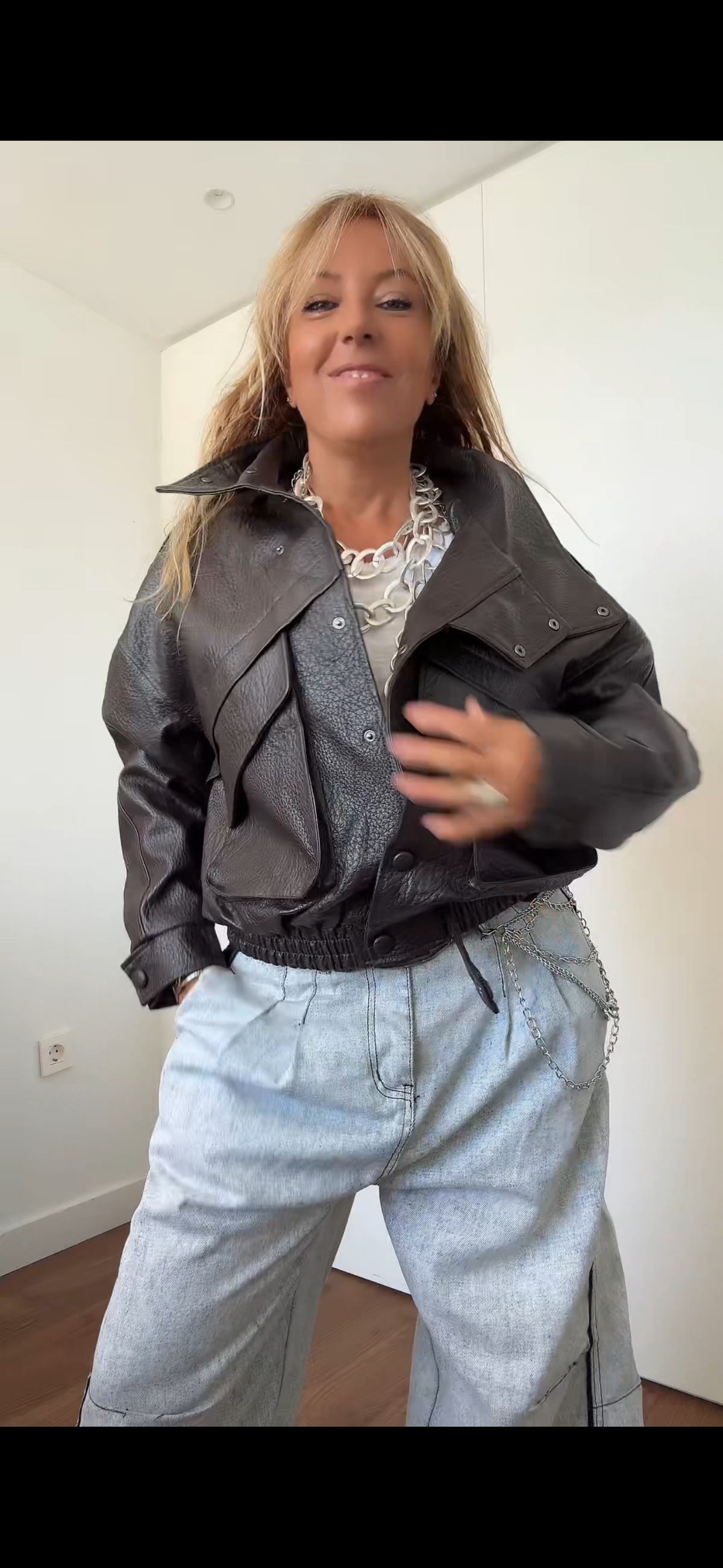 Chaqueta polo piel